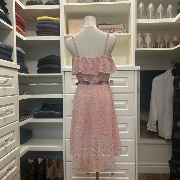 Shirt pink lace dress - Picture 2 of 5